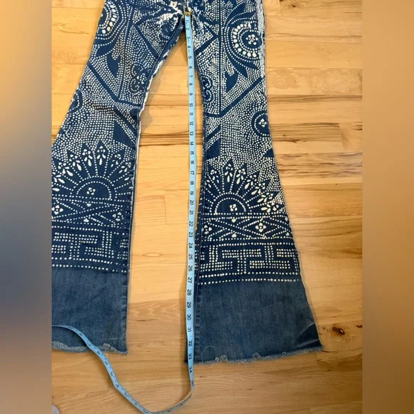 Free People Malaya Bali Flare Jeans Boho Festival Flare size 24 - Picture 7 of 13